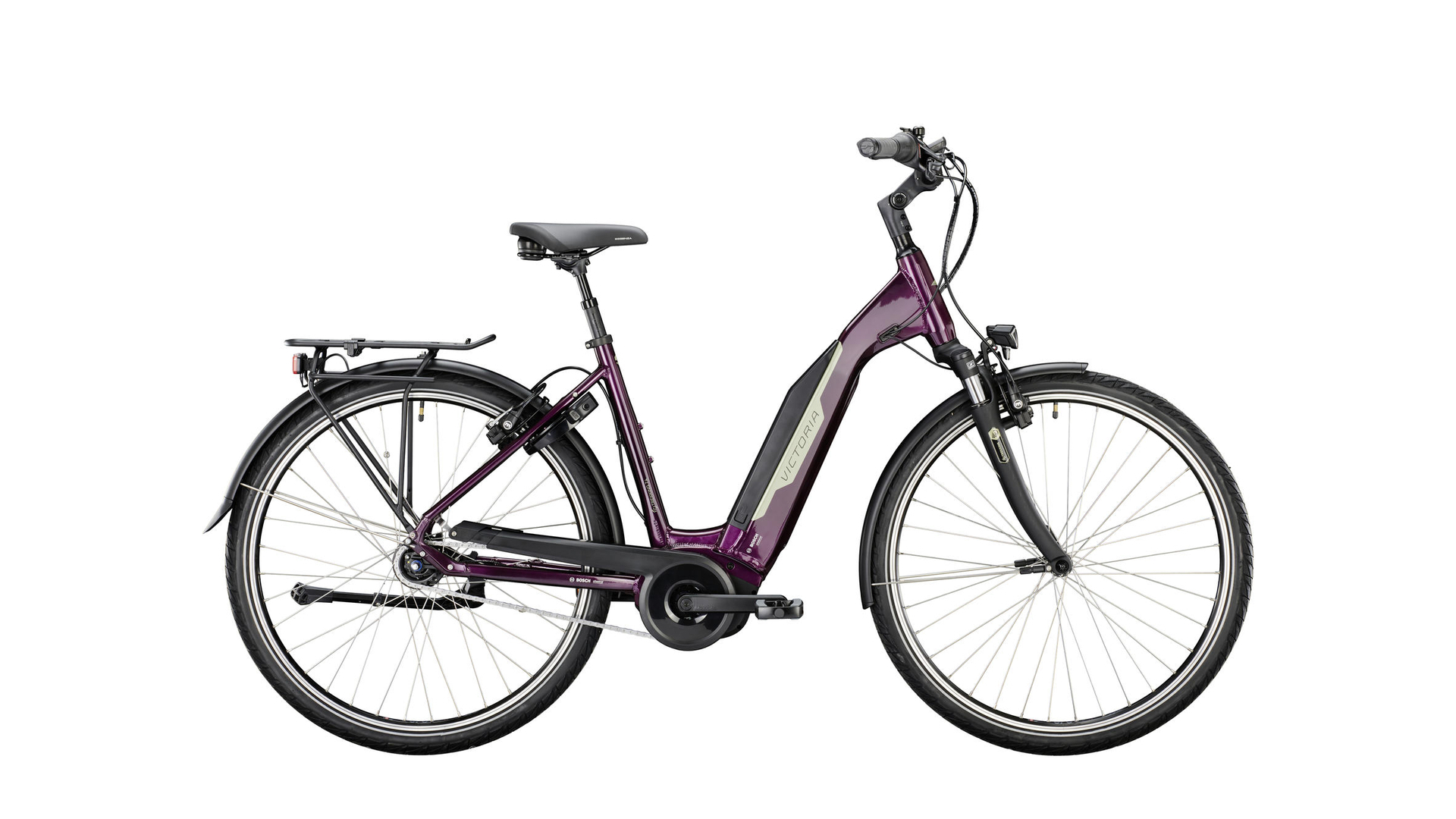 Bosch Elektro-Trekking 7.4 Wave L/56cm in violett 7-Gang Nexus