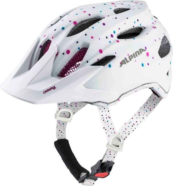 CARAPAX JR. white polka dots matt 51-56 cm